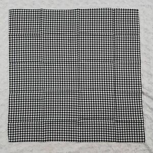 Lemlem Bandana Scarf for body or purse 22.5" Black and White Checkered Pattern